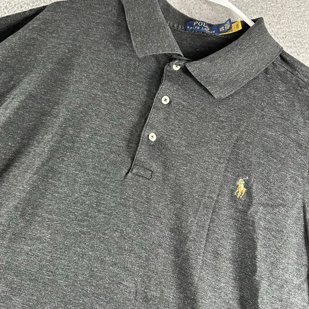 Polo Ralph Lauren Shirt Mens 2XB Dark Gray Short‎ Sleeve Polo